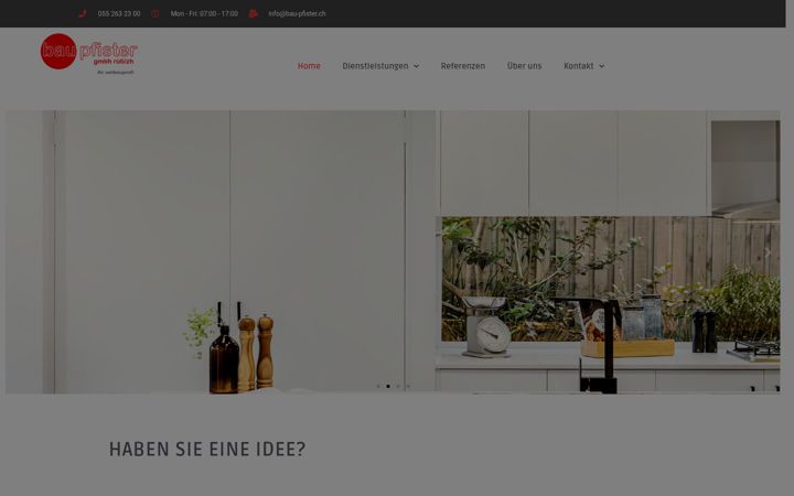 Screenshot of bau-pfister.ch
