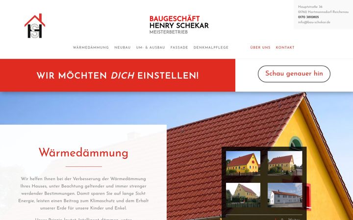 Screenshot of bau-schekar.de