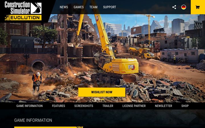 Screenshot van bau-simulator.de