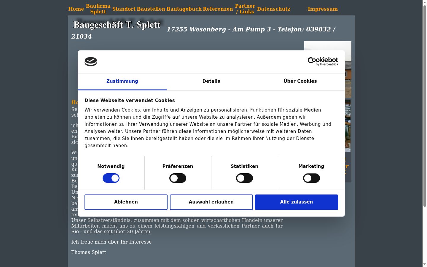 Screenshot tal-banner tal-kunsens muri qabel kwalunkwe interazzjoni
