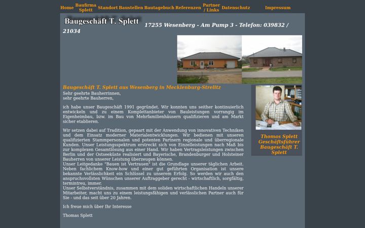 Screenshot of bau-splett.de