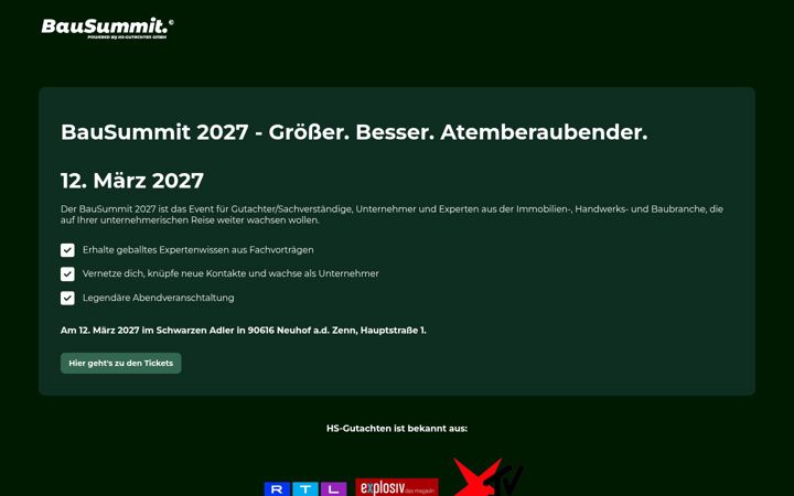 Screenshot stránky bau-summit.de