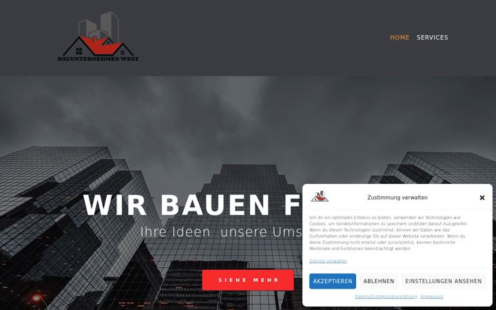 Screenshot of bau-west.de