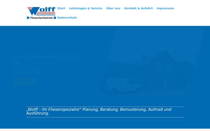 Screenshot of bau-wolff.de