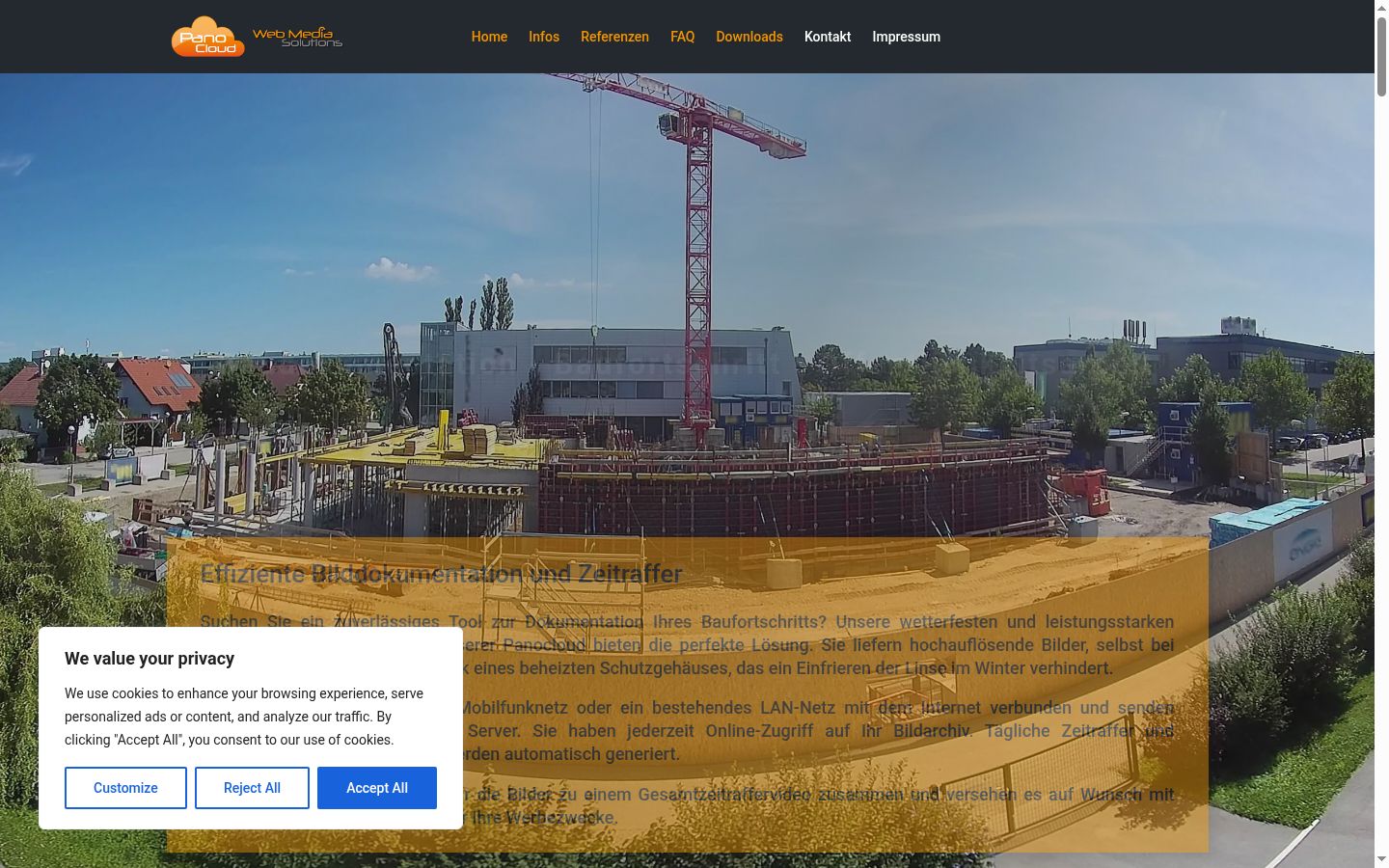 Screenshot of the consent banner shown before any interaction
