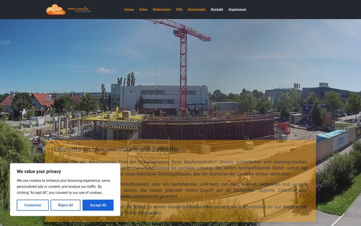 Screenshot of bau.cam