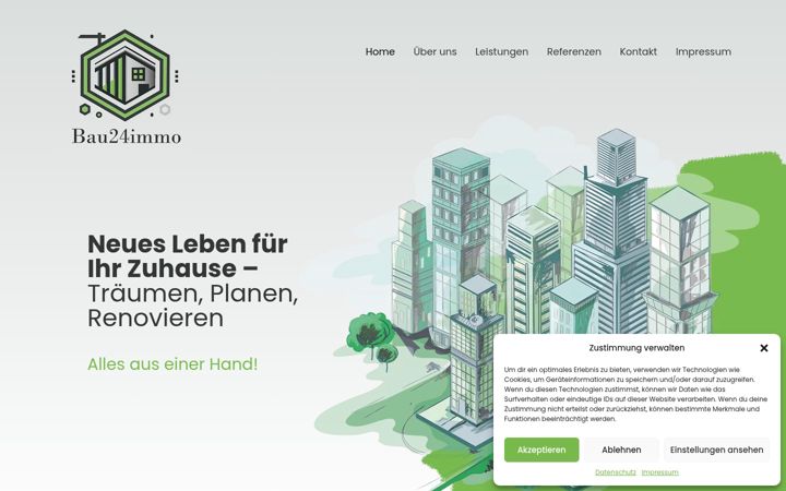 Screenshot of bau24immo.com