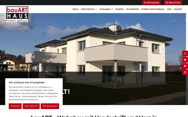 Screenshot of bauart-haus.at