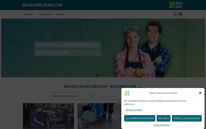 Screenshot of bauausbildung.com