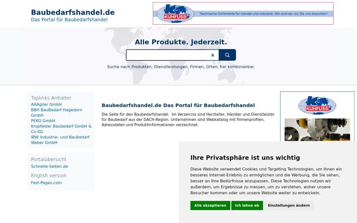 Screenshot of baubedarfshandel.de