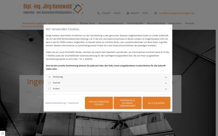 Screenshot of baubegutachtungen.de