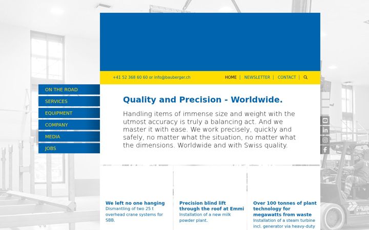 Screenshot of bauberger.ch