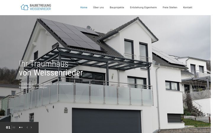 Screenshot of baubetreuung-weissenrieder.de