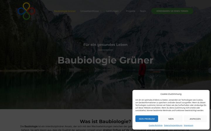 Ekrānuzņēmums no baubiologie-gruener.de