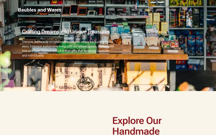 Screenshot of baublesandwares.com