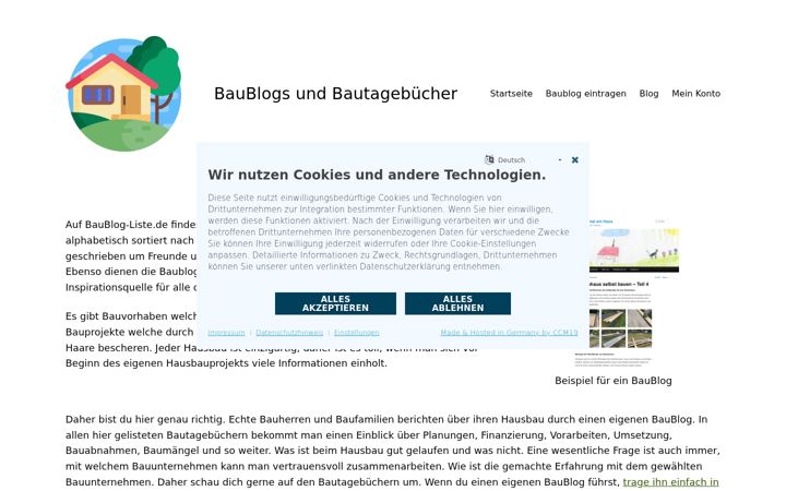Screenshot of baublog-liste.de