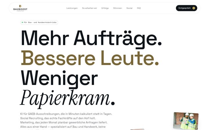 Screenshot of bauboostconsulting.de