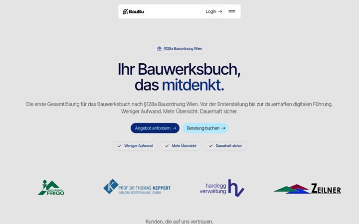 Screenshot of baubu.at