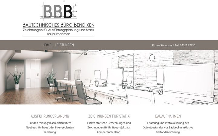 Screenshot of baubuero-bendixen.de