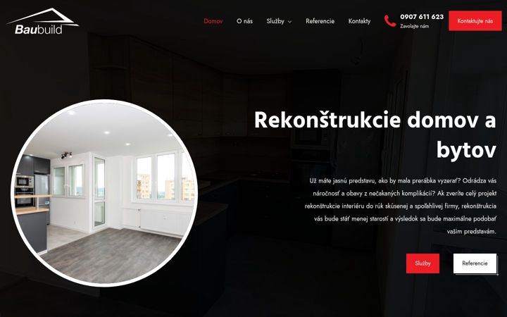 Screenshot of baubuild.sk