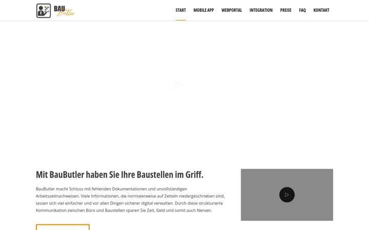 Screenshot of baubutler.de