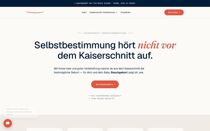 Screenshot of bauchgeburt.com