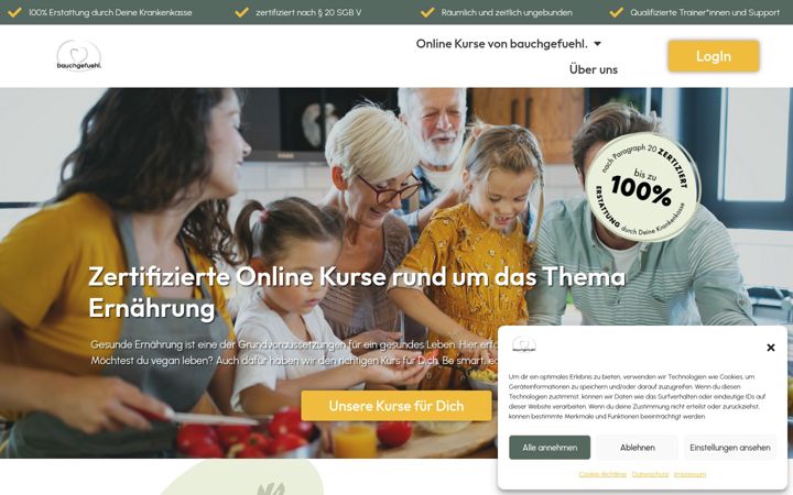Екранна снимка на bauchgefuehl-praevention.de