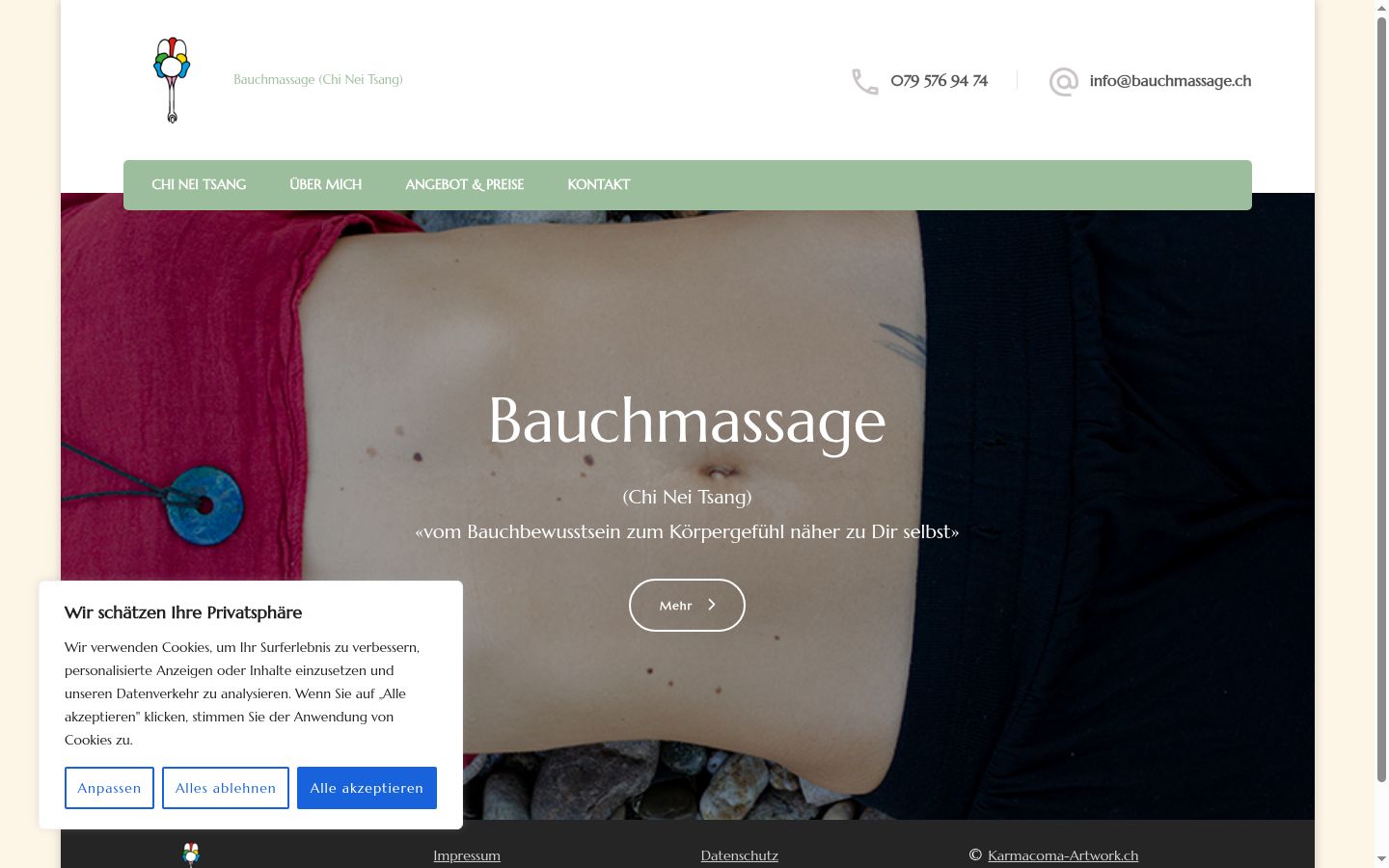 Capture d'écran de la bannière de consentement affichée avant toute interaction