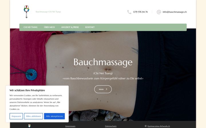 Screenshot of bauchmassage.ch