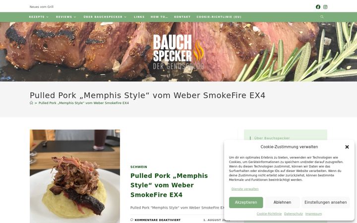 Screenshot of bauchspecker.de