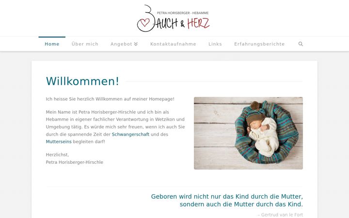 Screenshot of bauchundherz.ch