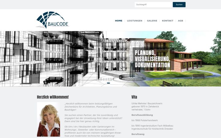 Screenshot of baucode.de