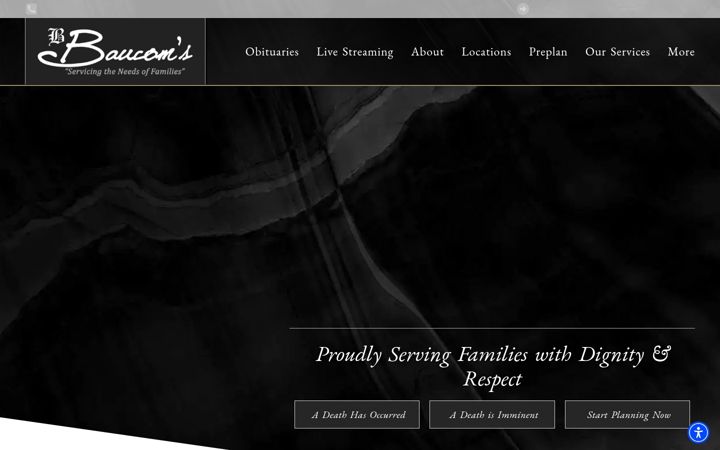 Screenshot of baucomspreciousmemories.com