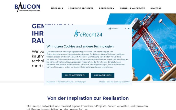 Screenshot of baucon-koeln.de