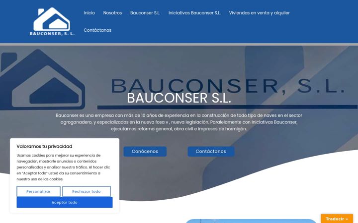 Skærmbillede af bauconsersl.es