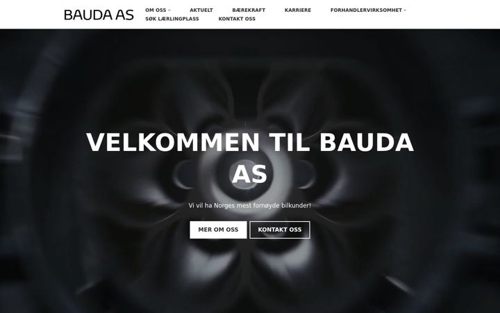 Screenshot of bauda.no