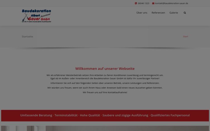Screenshot of baudekoration-sauer.de