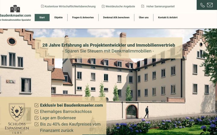 Screenshot of baudenkmaeler.com