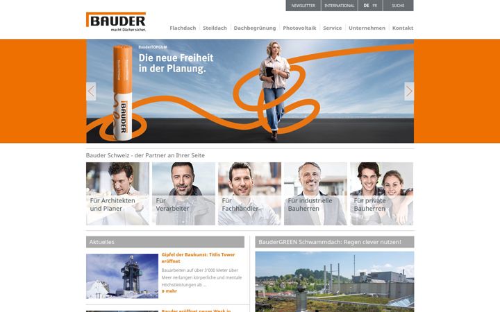 Screenshot of bauder.ag