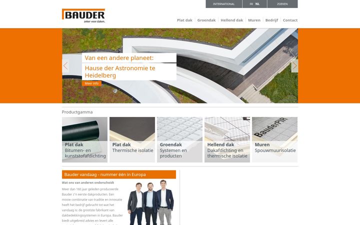 Screenshot of bauder.be