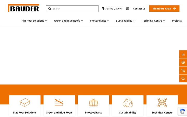 Screenshot of bauder.co.uk