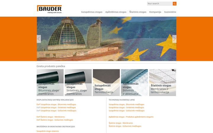 Screenshot of bauder.lt