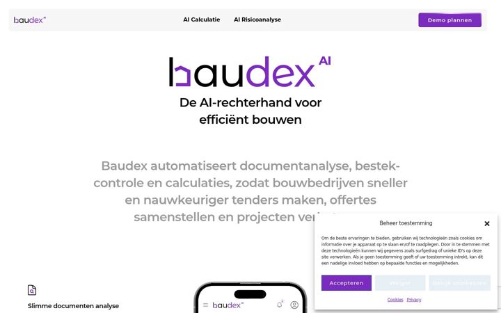Screenshot of baudex.ai