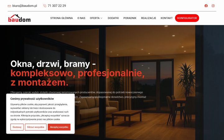 Screenshot of baudom.pl