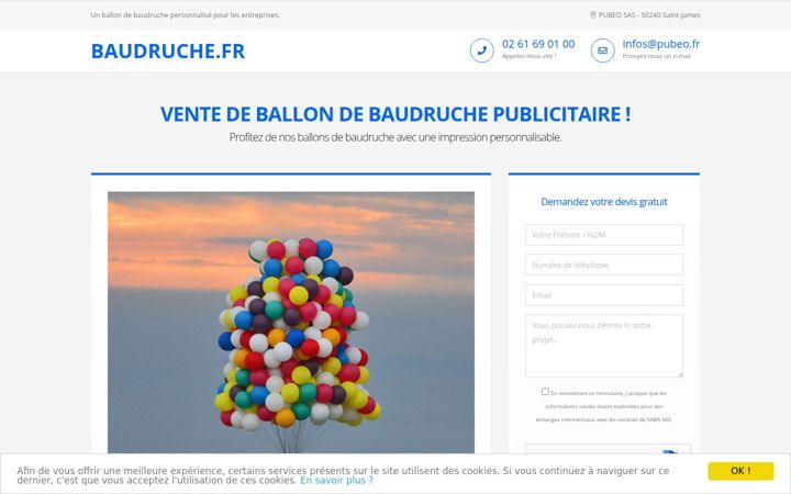 Screenshot of baudruche.fr