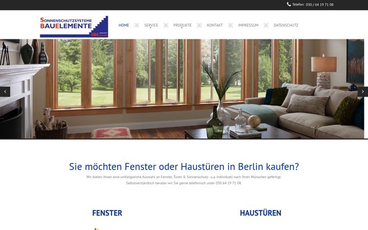Skærmbillede af bauelemente-berlin.de