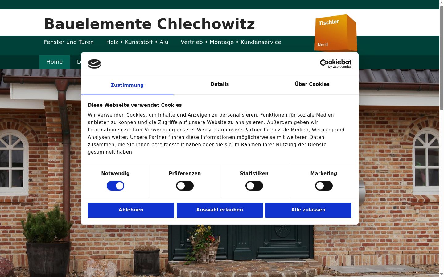 Screenshot del banner di consenso mostrato prima di qualsiasi interazione