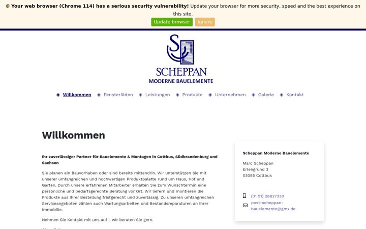 Screenshot van bauelemente-lausitz.de