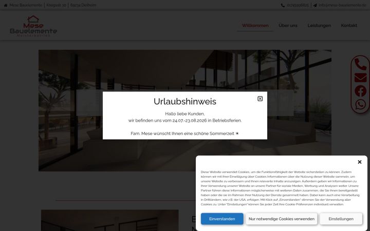 Screenshot van bauelemente-mese.de