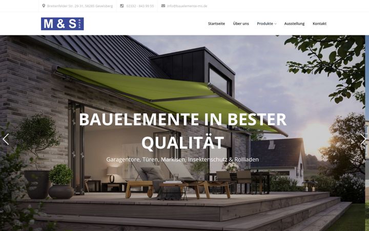 Screenshot van bauelemente-ms.de